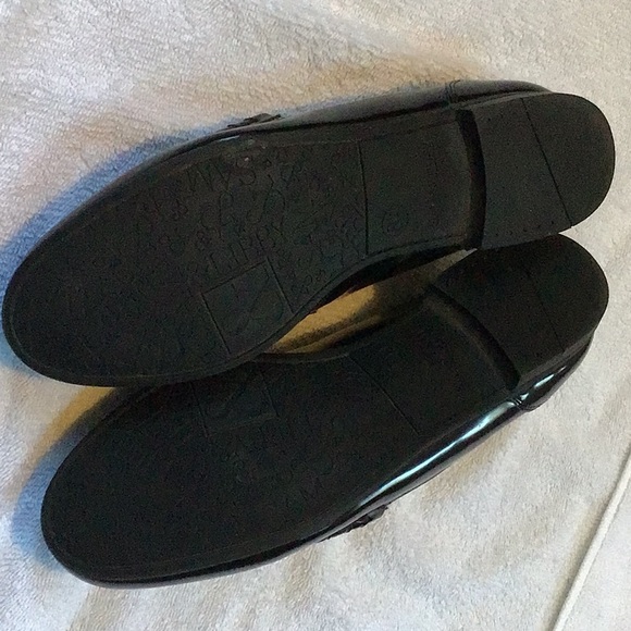 SAM & LIBBY Faux Black Leather Silver Horsebit Buckle Loafers Size 8 1/2 - Picture 4 of 6